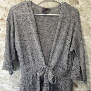 Fantastic Fawn‎ Knit Tie Front Duster Cardigan Size L Lightweight Made in USA